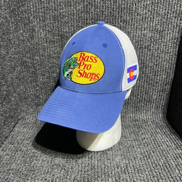 Bass Pro Shops Other - Bass Pro Shops Colorado‎ Hat Mens OSFA Blue Flag Mesh Trucker Snapback Cap Logo